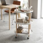 MULTI-PURPOSE 3-TIER ROUND SHELF TROLLEY