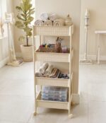 MULTI-PURPOSE PLASTIC 4-TIER STORAGE SHELF