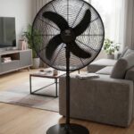 24-INCH LARGE PEDESTAL FAN WITH STAND, GUARD & BLADES