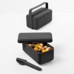 BAULETTO LUNCH BOX WITH UTENSILS & SILICONE HANDLE  -SINGLE
