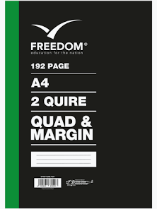 shopping (26) FREEDOM A4 2 QUIRE – QUAD & MARGIN - Image 1